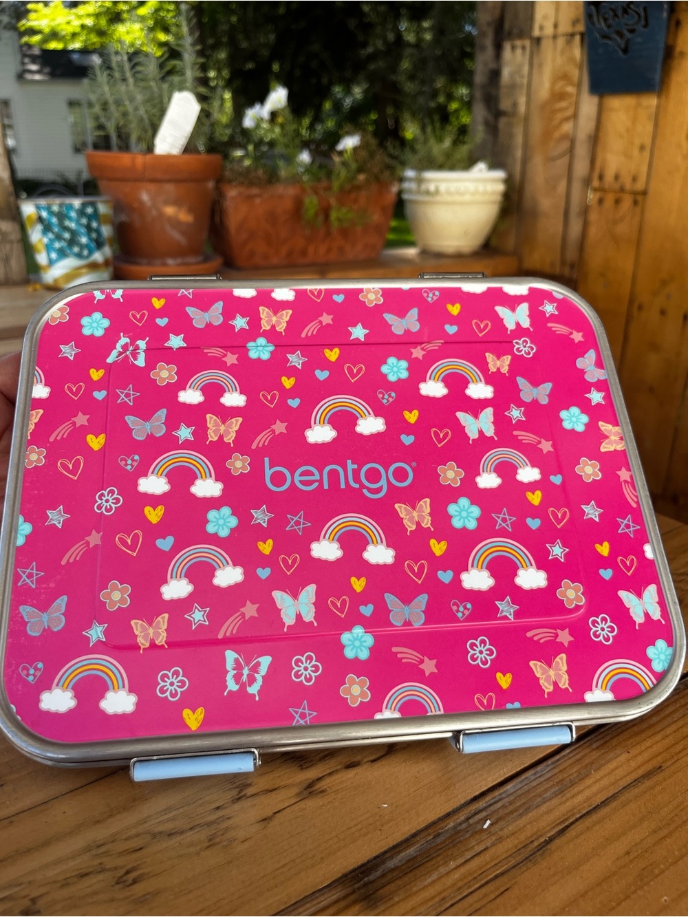 Bentgo Kids Stainless Steel Lunchbox - Rainbows & Butterflies LIKE NEW!